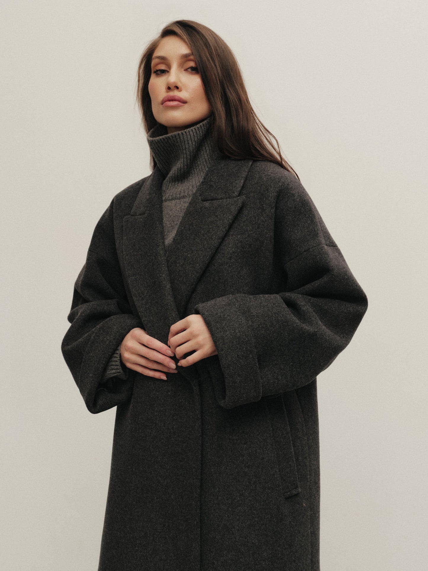 Siena winter coat in wool cashmere blend